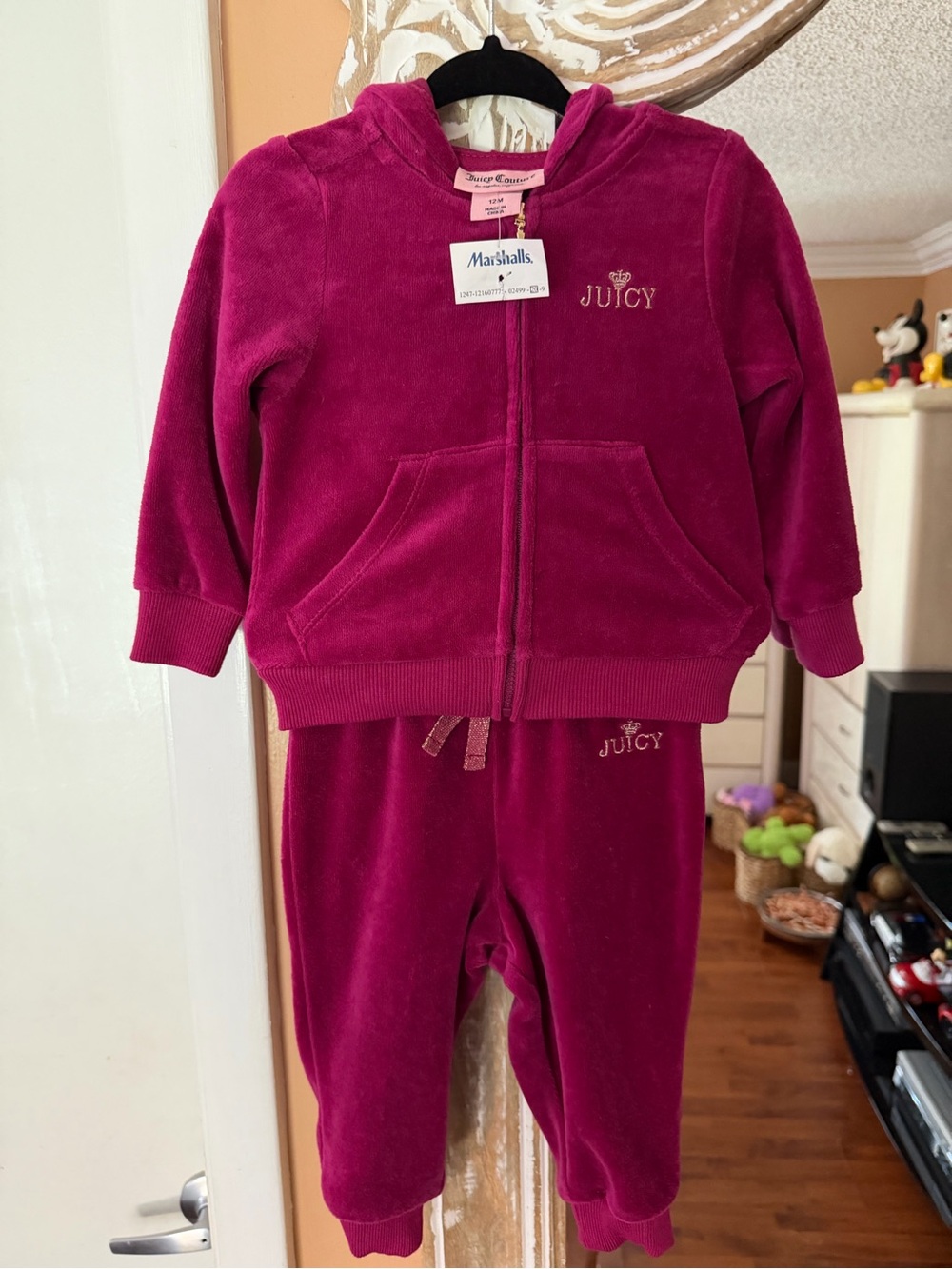 NWT Juicy Couture Kids Velour Hoodie & Pants Set